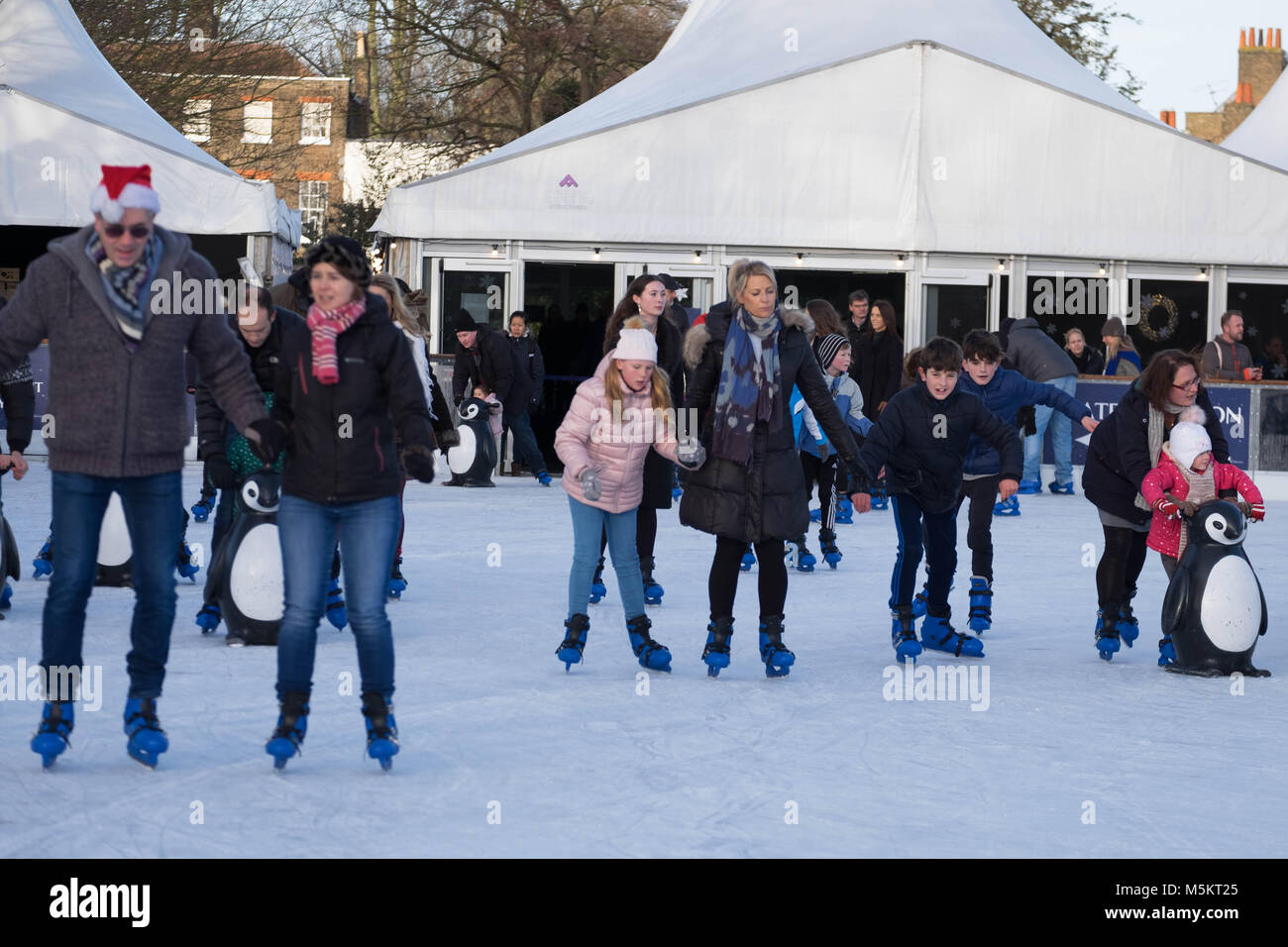 ice skating at hampton court Stock Photo Alamy