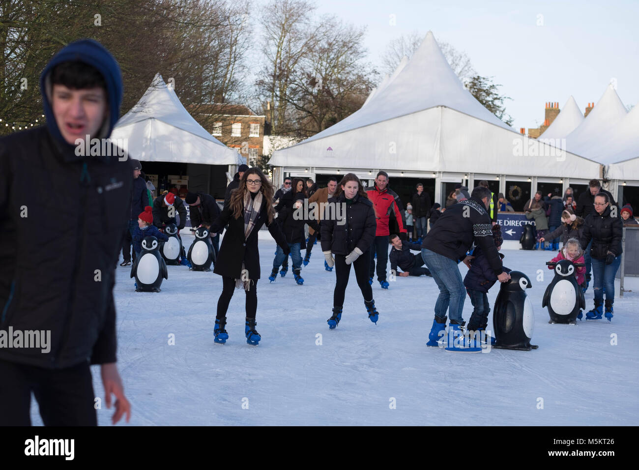 ice skating at hampton court Stock Photo Alamy