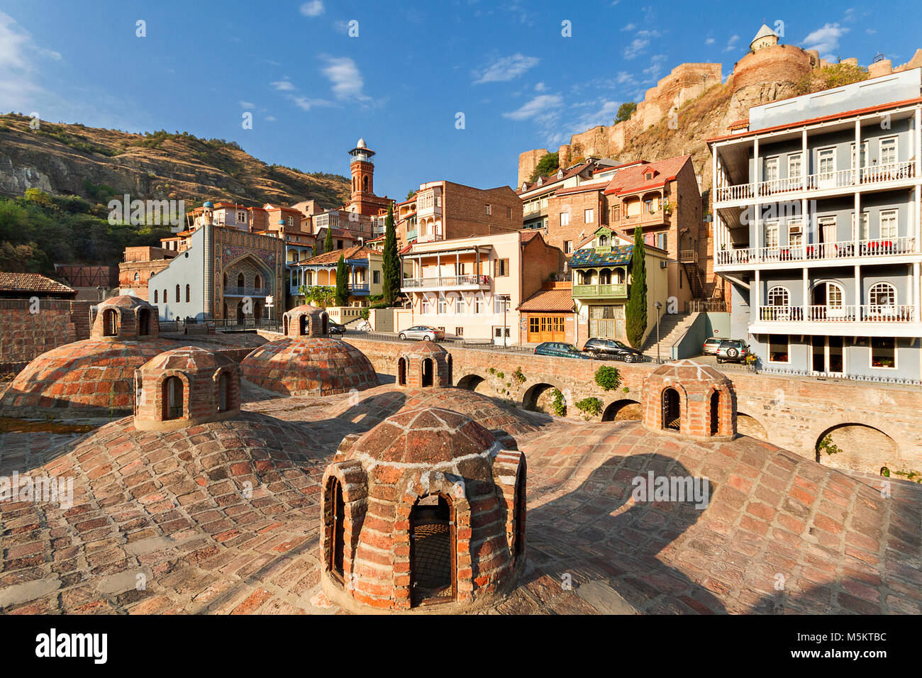 View over the old city in Tbilisi. Stock Photo