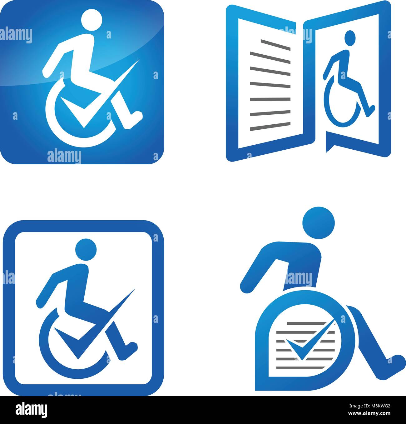 modern concept of Disable care concept on white background. Stock Vector