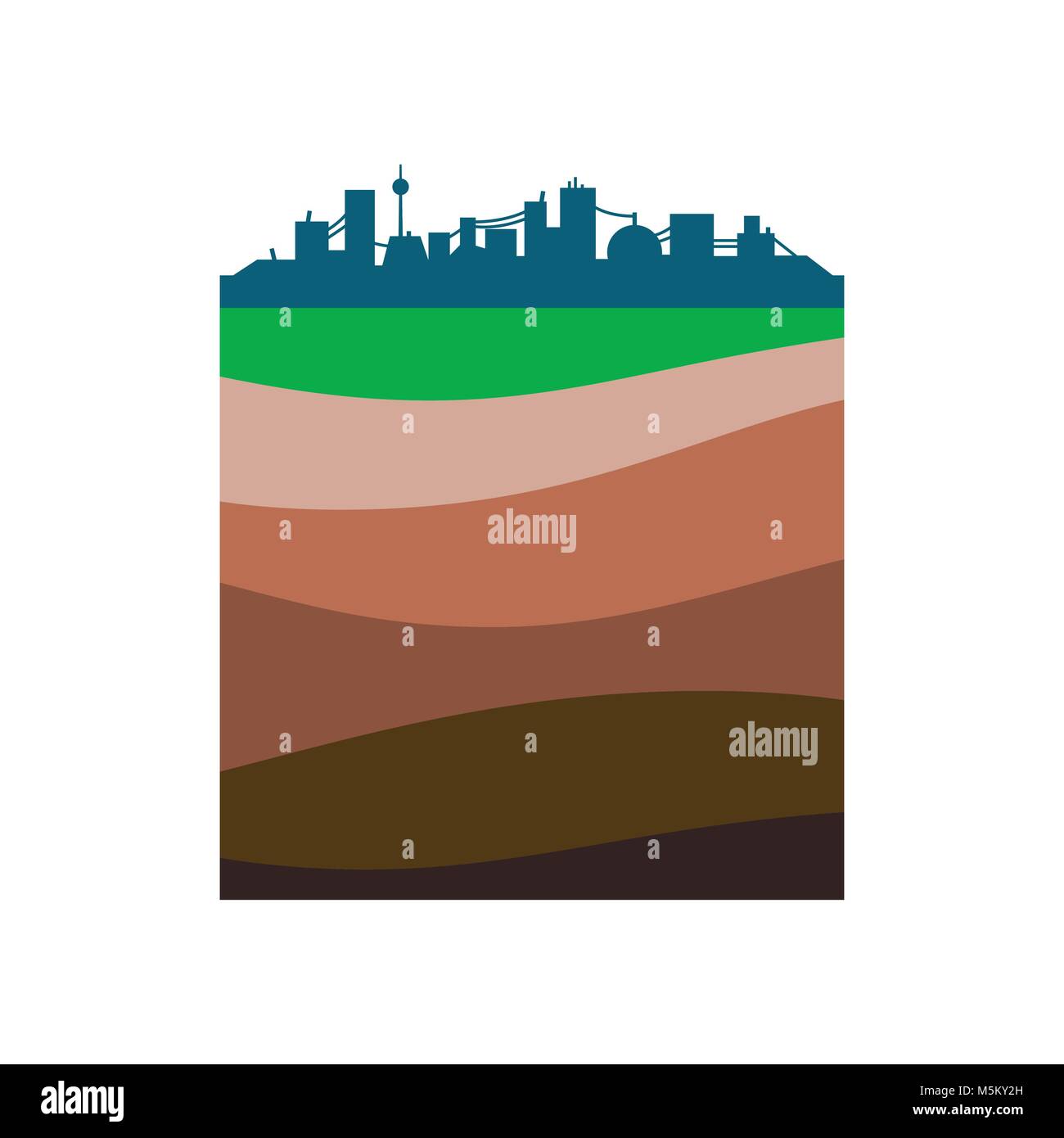 Layers of the earth. Stock Vector