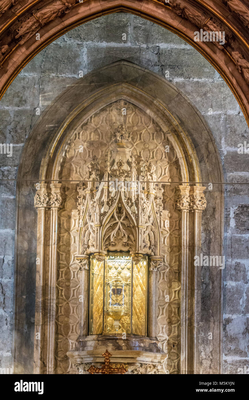The Holy Grail in Valencia Spain Stock Photo