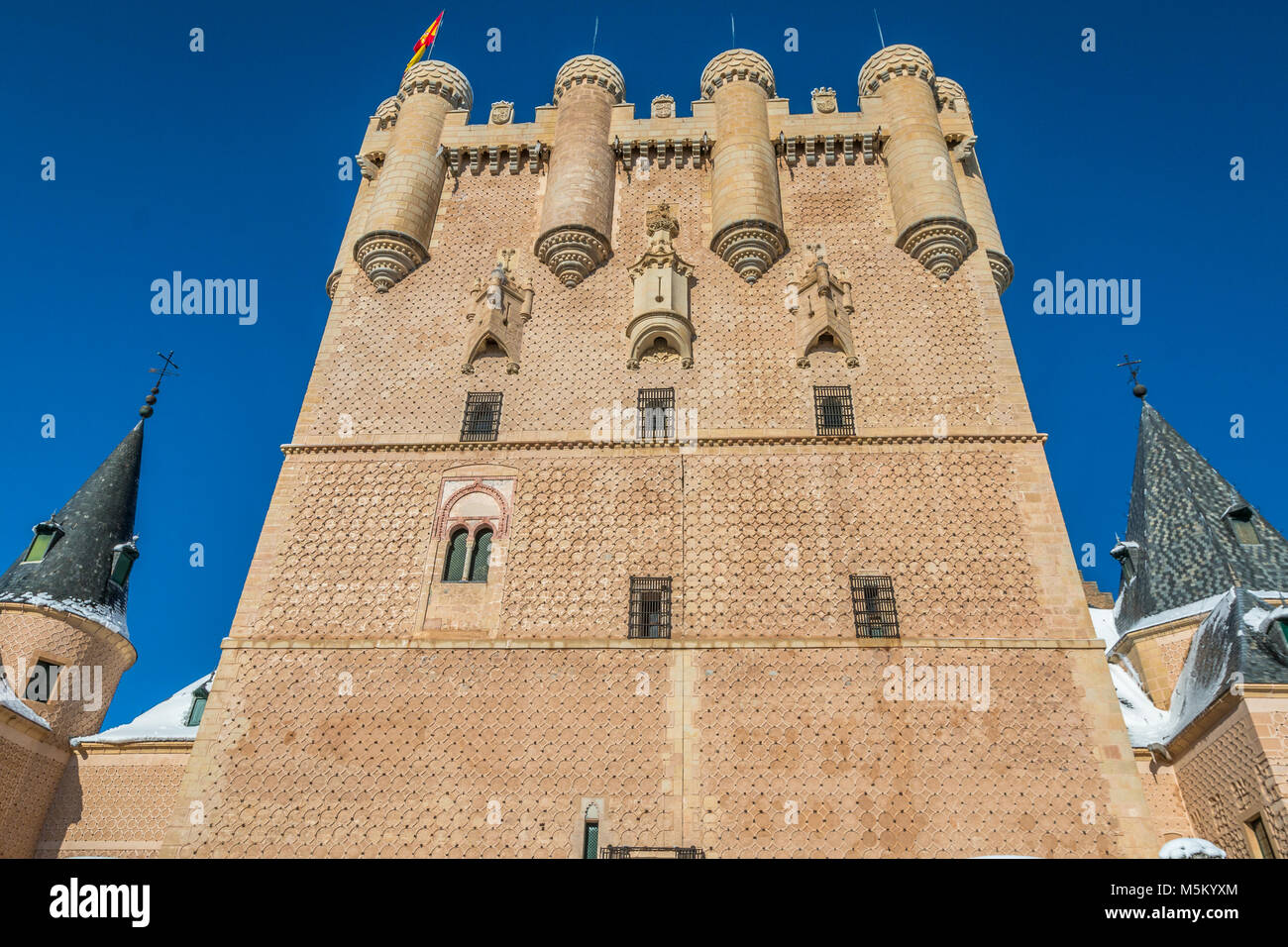 Tower in the Alcazar of Segovia Stock Photo