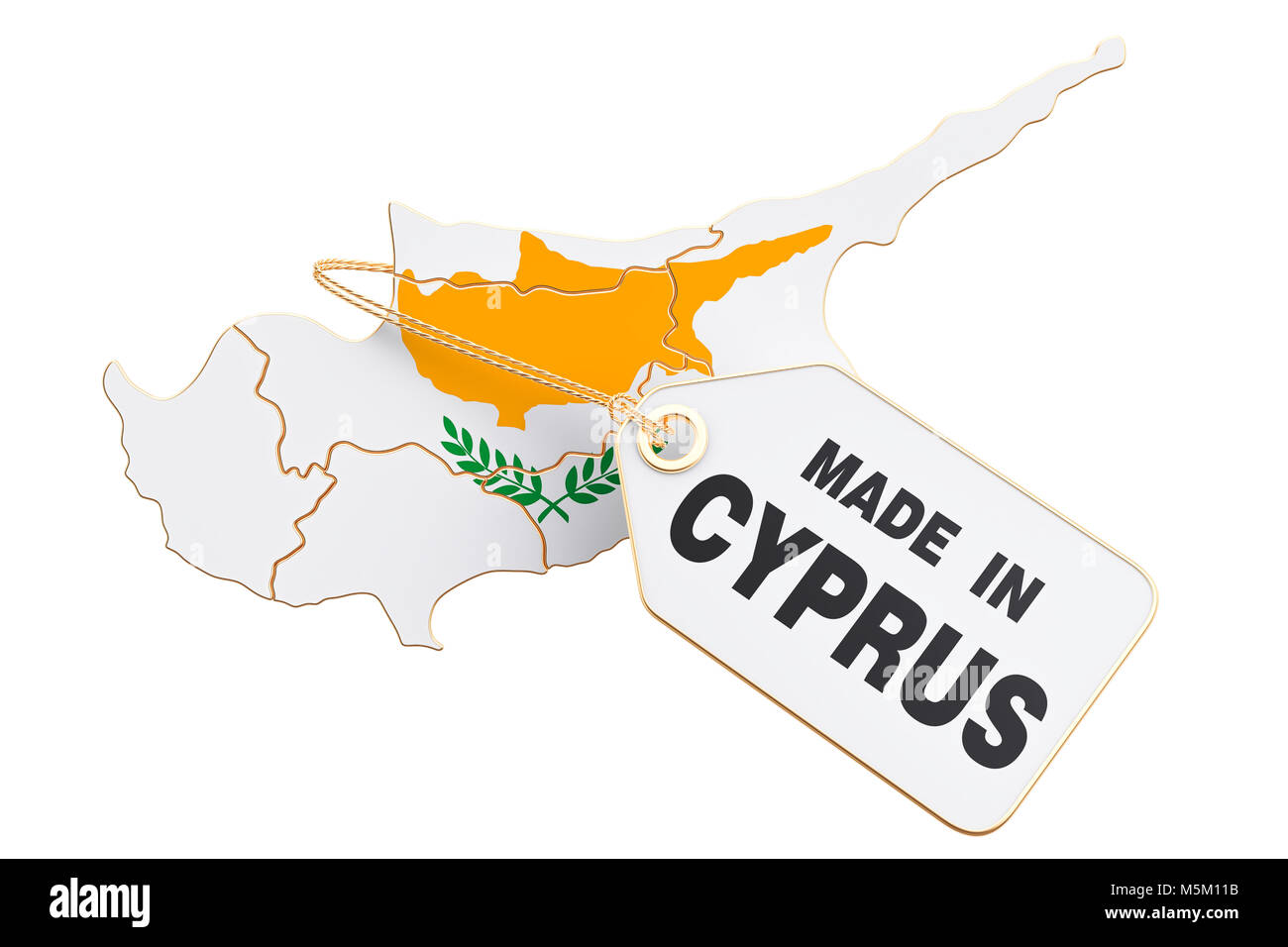 Made in Cyprus concept, 3D rendering isolated on white background Stock Photo