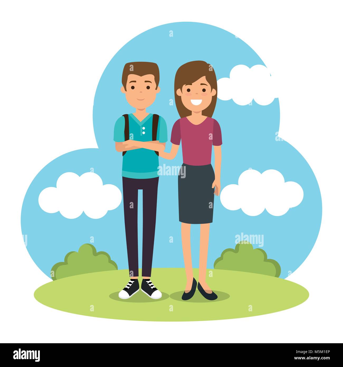 couple in the park characters Stock Vector Image & Art - Alamy
