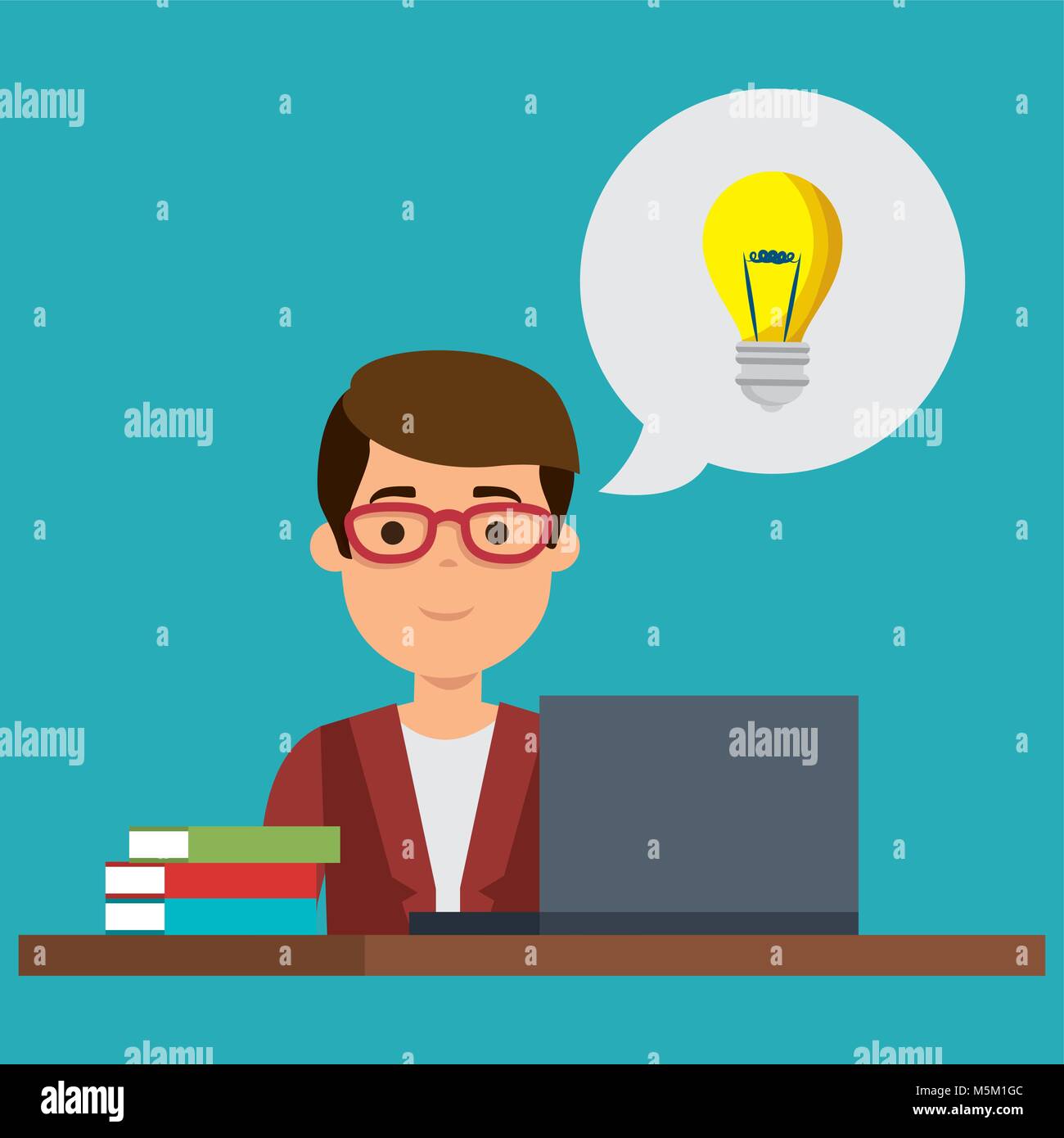 young man in workplace Stock Vector Image & Art - Alamy