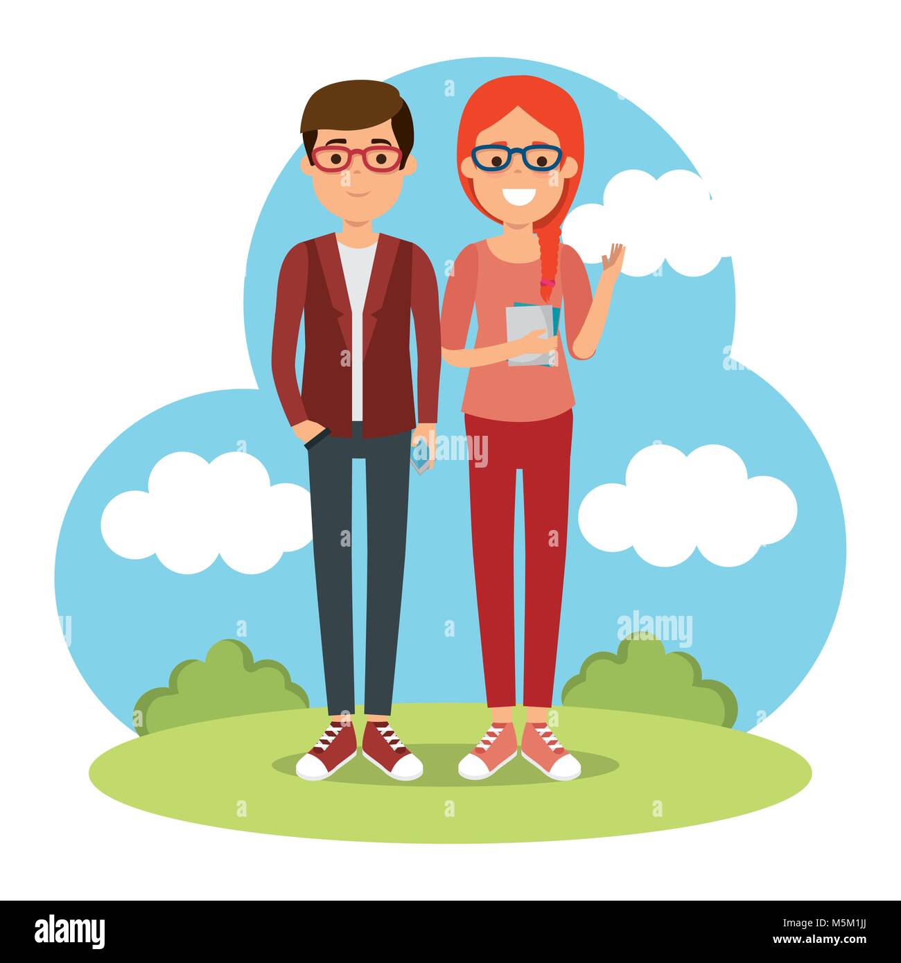 couple in the park characters Stock Vector Image & Art - Alamy