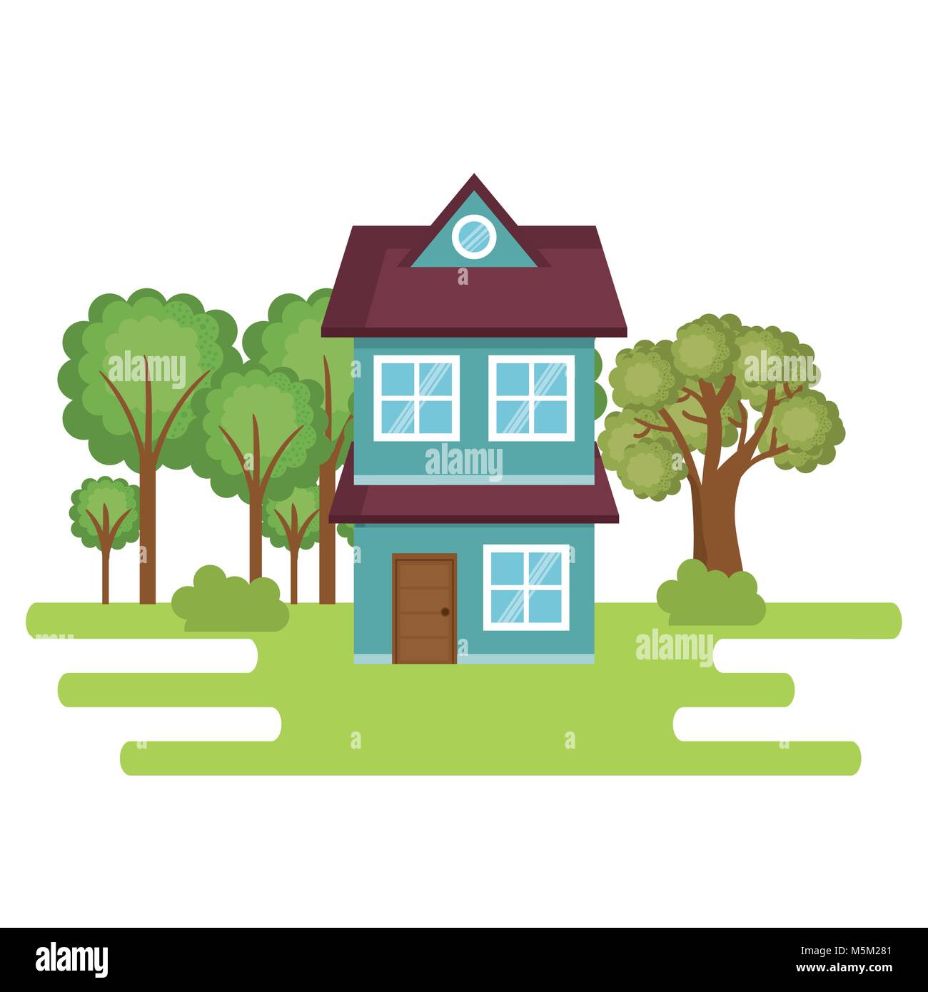 landscape with house scene Stock Vector Image & Art Alamy