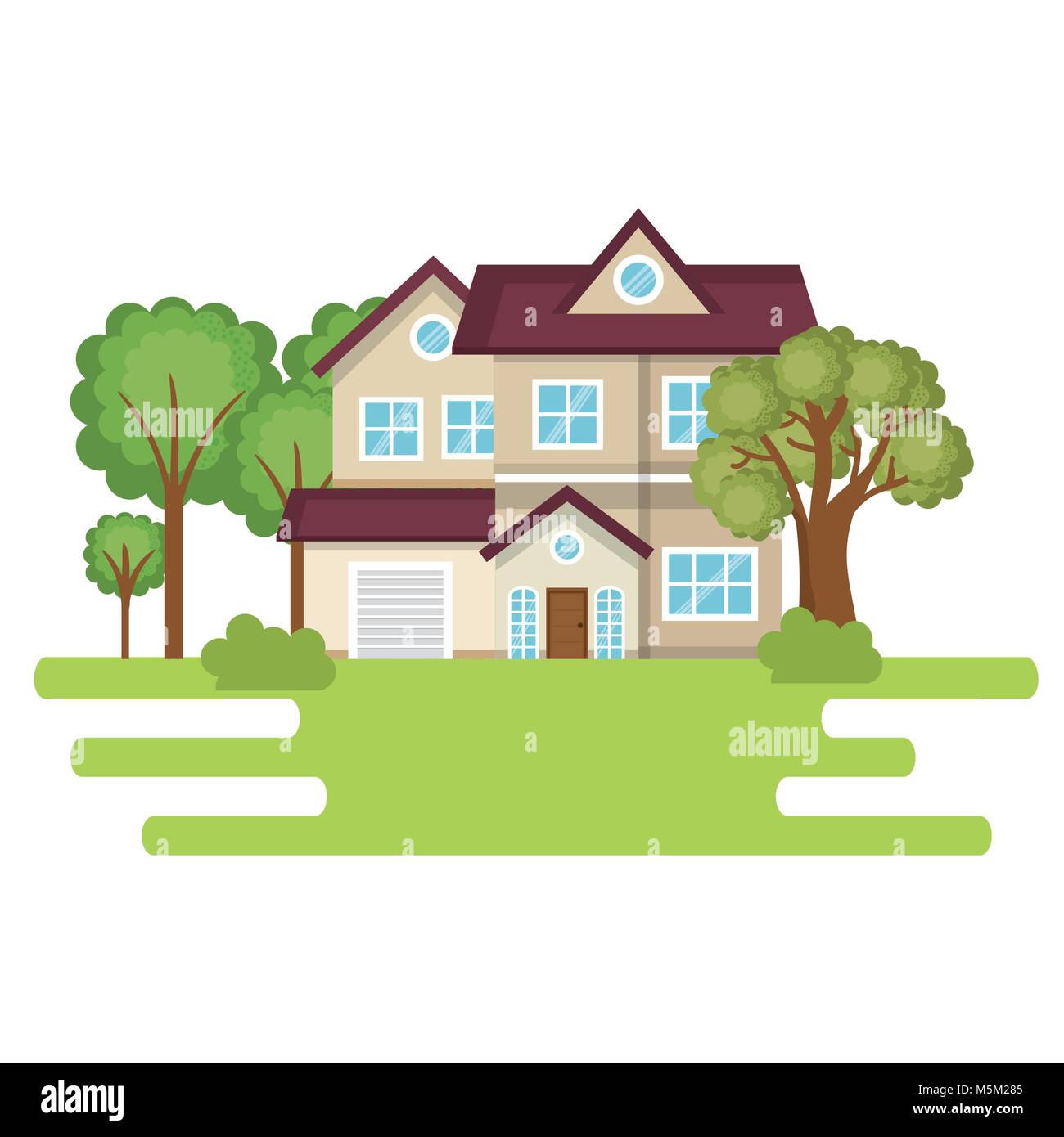 landscape with house scene Stock Vector Image & Art Alamy