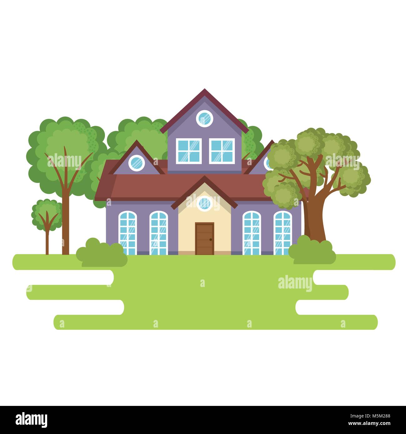 landscape with house scene Stock Vector Image & Art Alamy