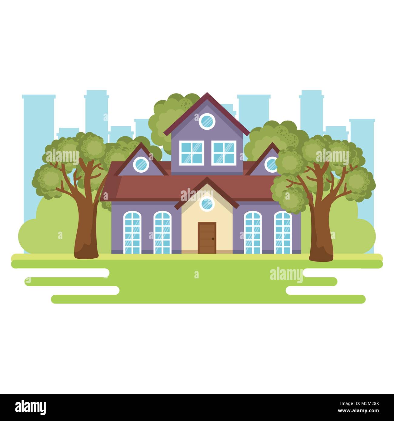 landscape with house scene Stock Vector Image & Art Alamy