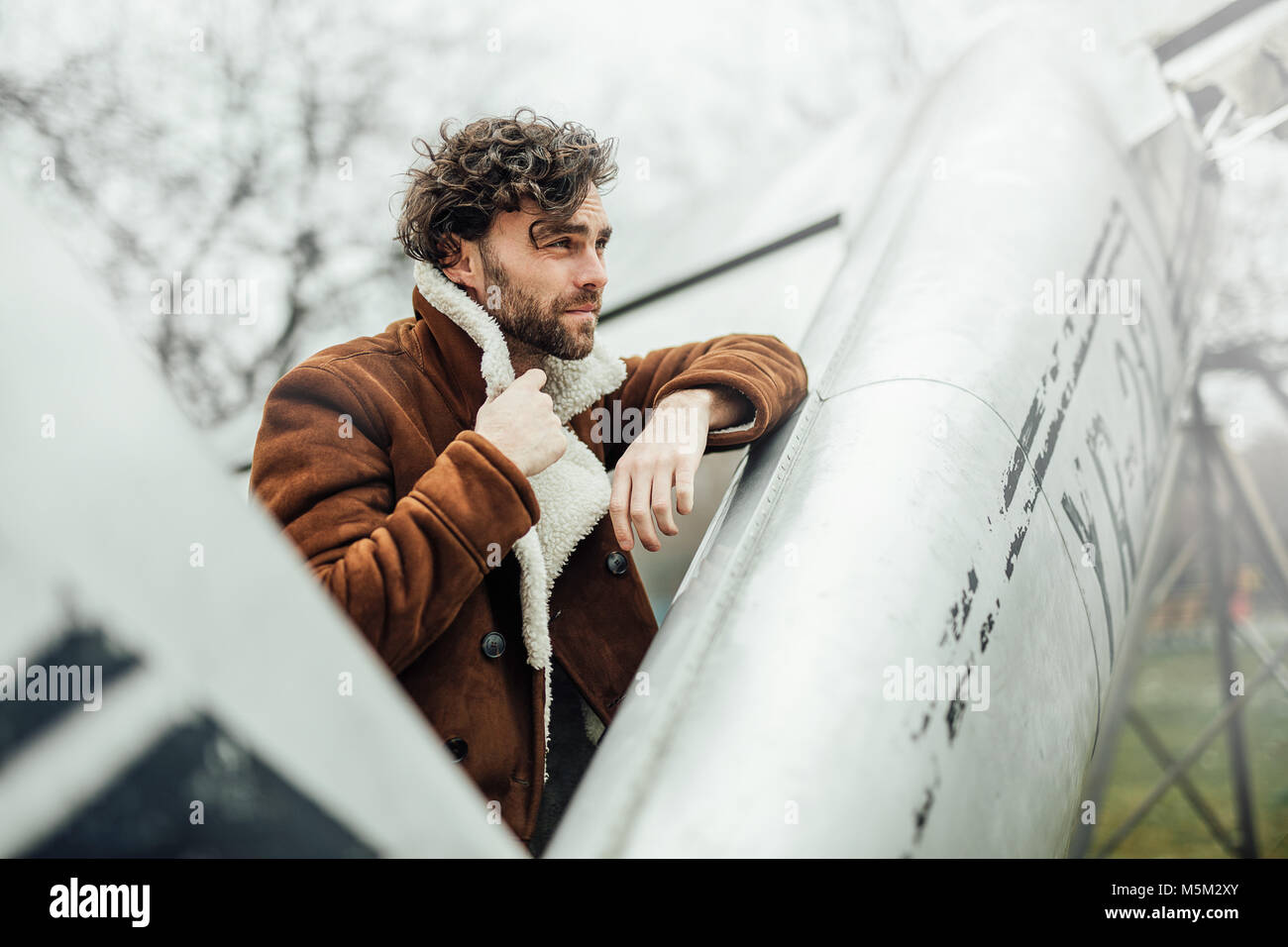 Pilot Standing Next To Airplane High Resolution Stock Photography and ...