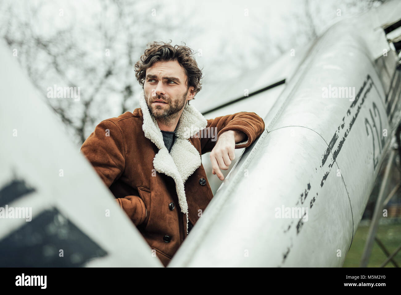 Pilot Standing Next To Airplane High Resolution Stock Photography and ...