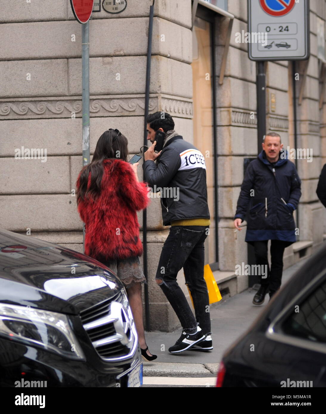 Milan Filippo Magnini shopping downtown after Iceberg fashion