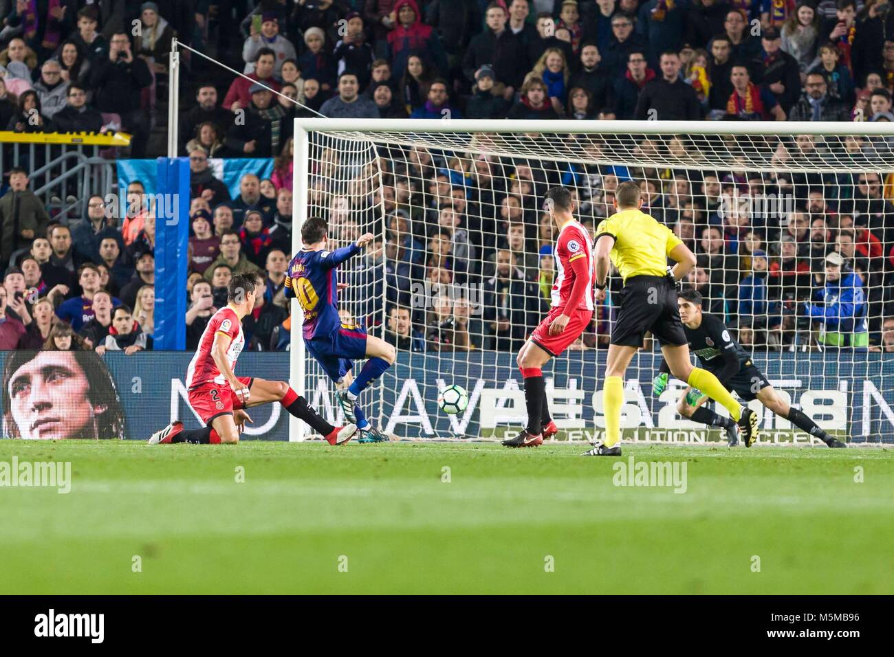 SPAIN - 24th of February: FC Barcelona forward Lionel Messi (10) goal