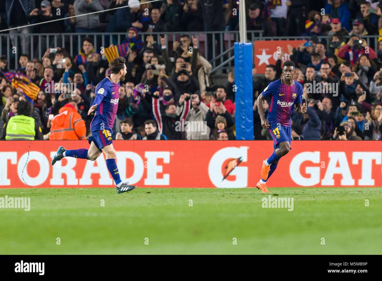 SPAIN - 24th of February: FC Barcelona forward Lionel Messi (10