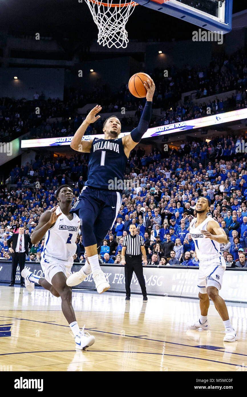 Omaha, NE U.S. 24th Feb, 2018. Villanova Wildcats guard Jalen Brunson ...