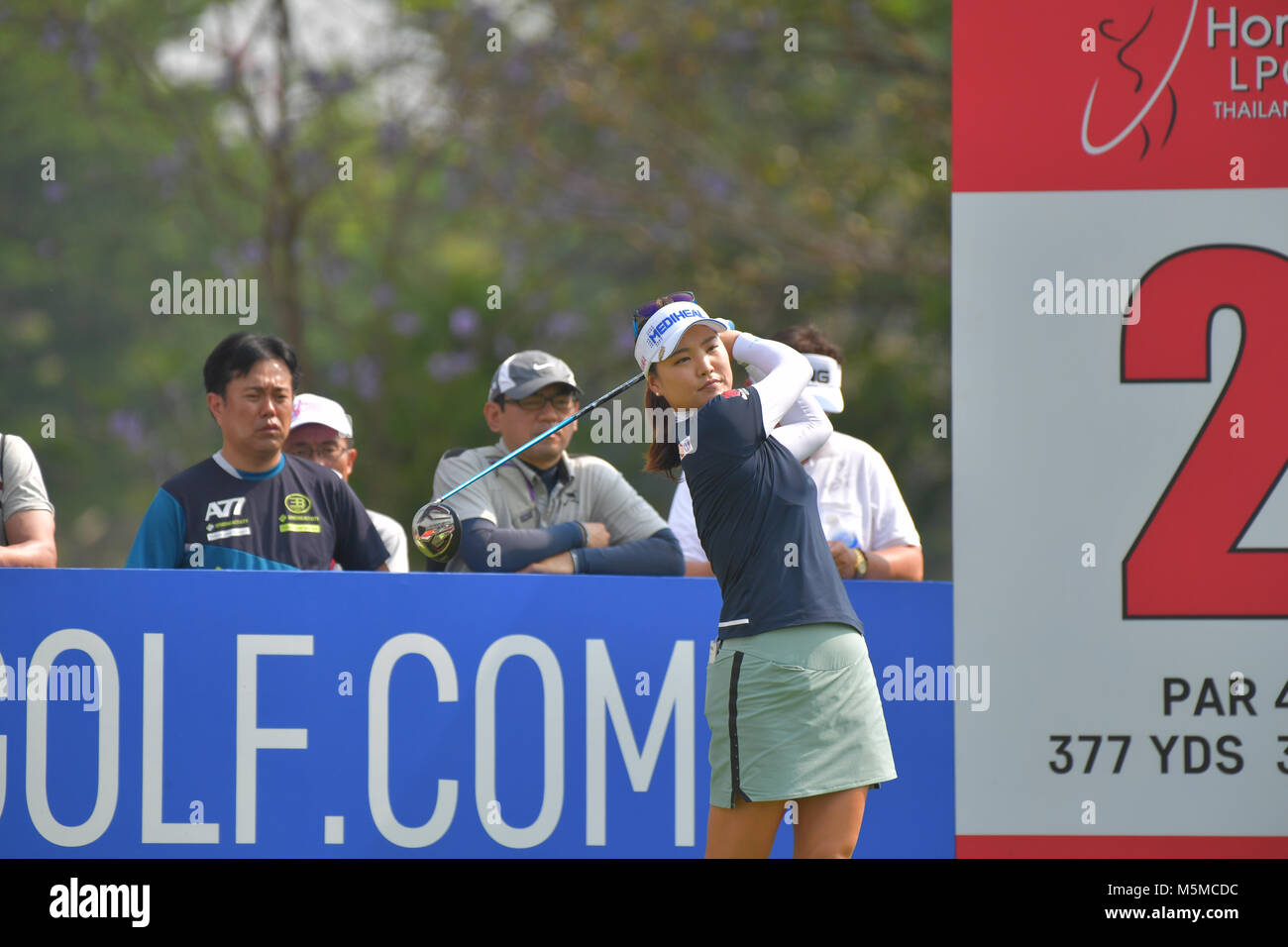 Chonburi, Thailand. 24th February, 2018. So Yeon Ryu of Republic of Korea in Honda LPGA Thailand 2018 at Siam Country Club, Old Course on February 24, 2018 in Pattaya Chonburi, Thailand. Credit: Chatchai Somwat/Alamy Live News Stock Photo