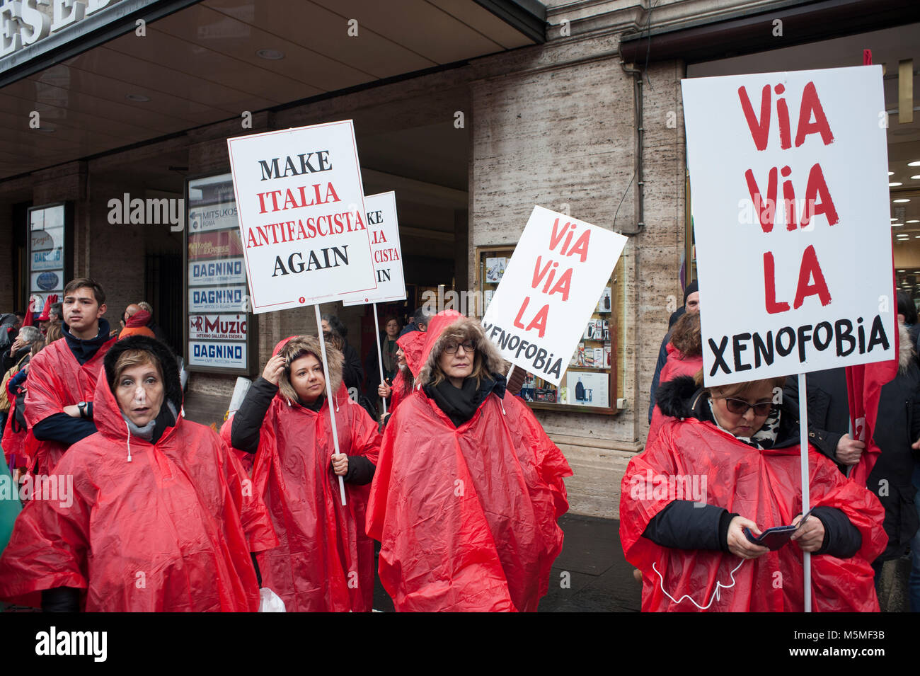 24 February, 2018. Rome, Italy. Ten days before national elections 