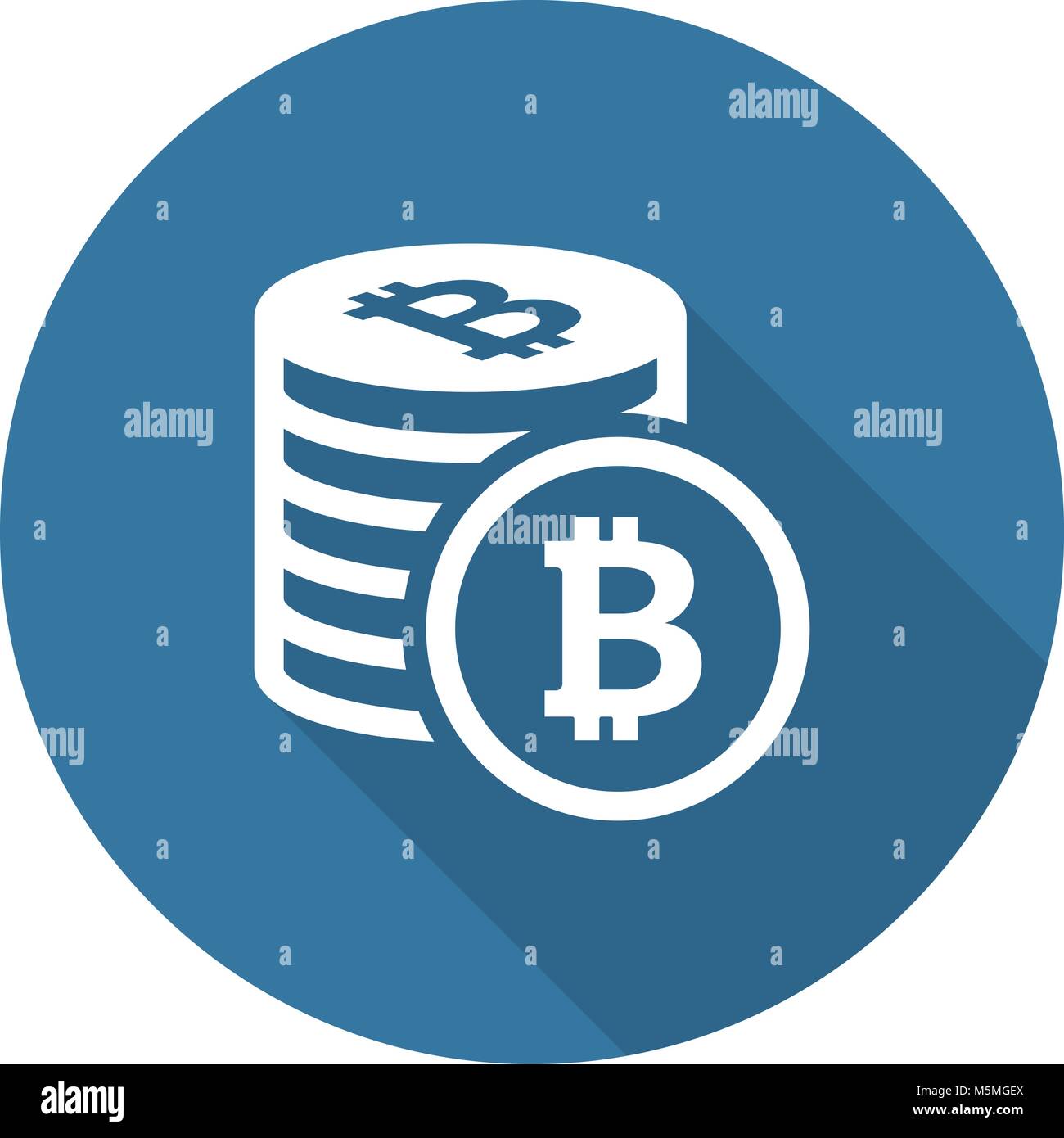 Cryptocurrency Flat Icon. Stock Vector
