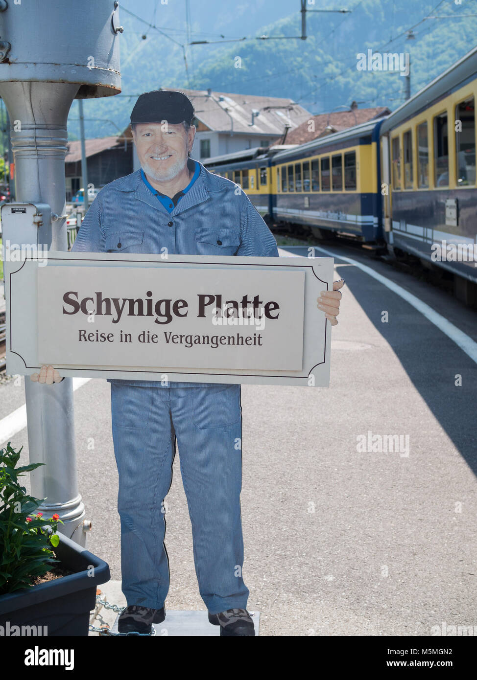 Schynige Platte Raiilway Station Stock Photo