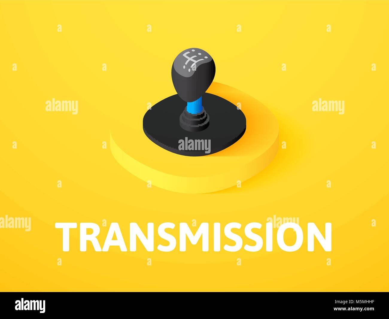 Transmission isometric icon, isolated on color background Stock Vector