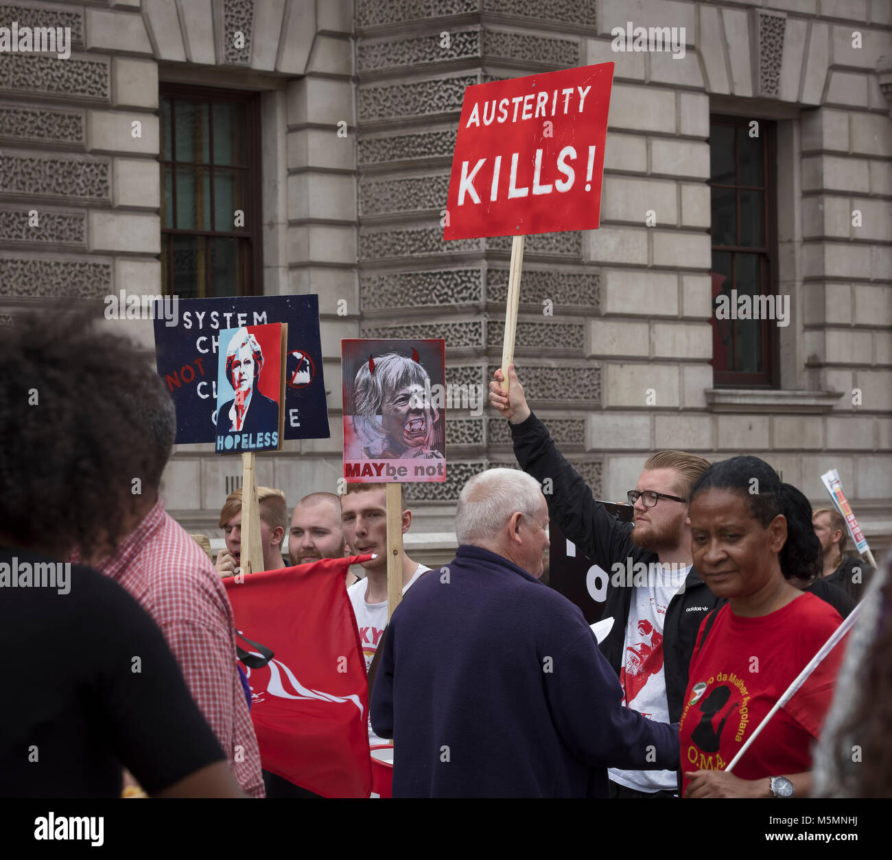 Austerity Kills Protest in Whitehall Stock Photo