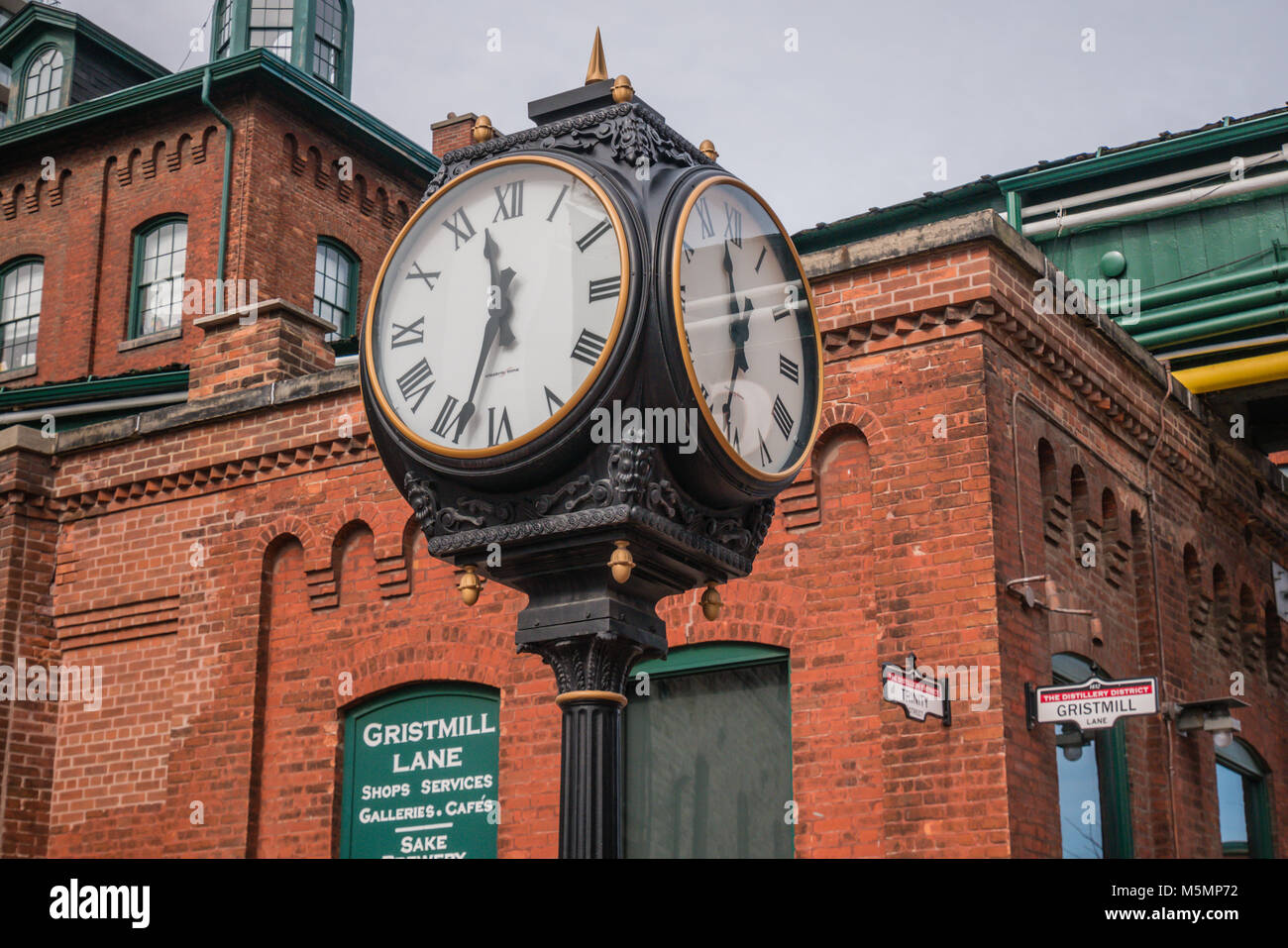 vintage clock in toronto distillery district Stock Photo Alamy