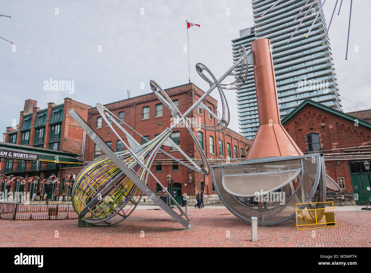 giant outdoor art sculpture in toronto distillery district Stock Photo Alamy