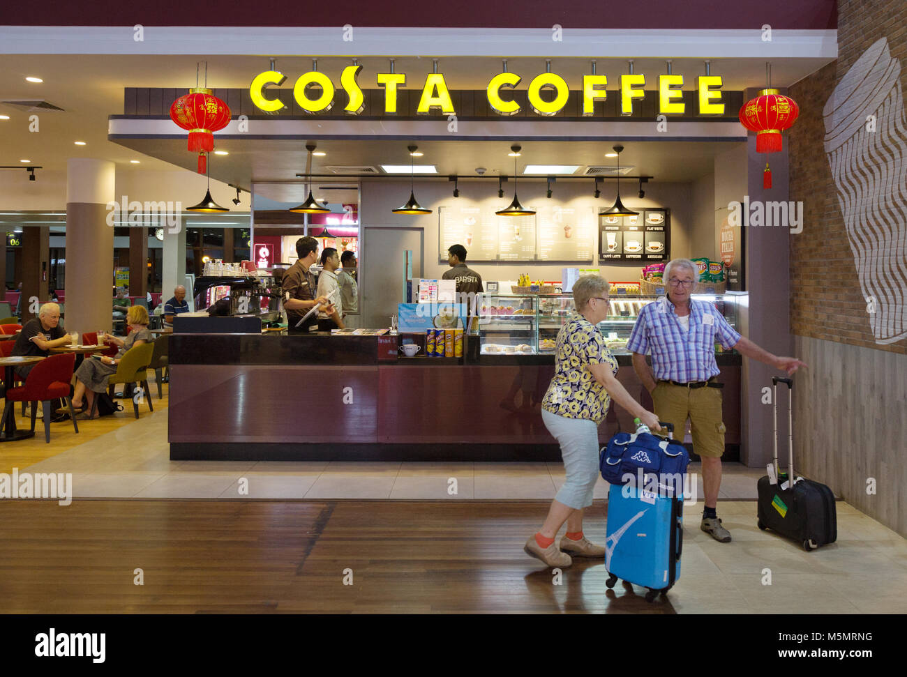 Costa Coffee bar in Departures, Terminal building, Ho Chi Minh airport