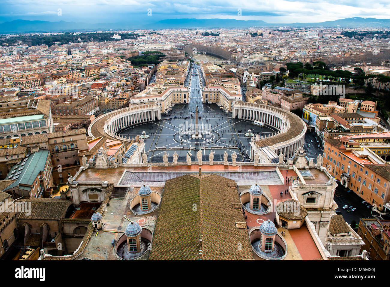 Square And St Peter S Basilica At Vatican In Rome Italy Stock Photo Alamy