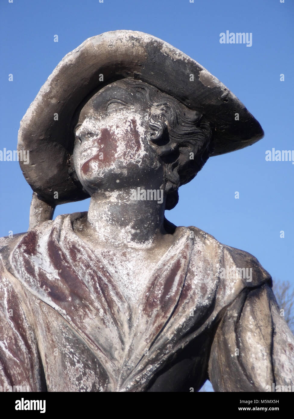 Head detail of Statue in Italian Stanley Park Blackpool Lancashire