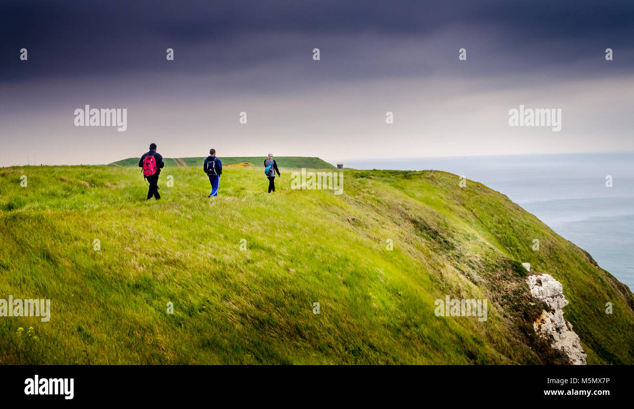 Scene from the walk from Folkestone to Dover  - A must thing to do during summers Stock Photo