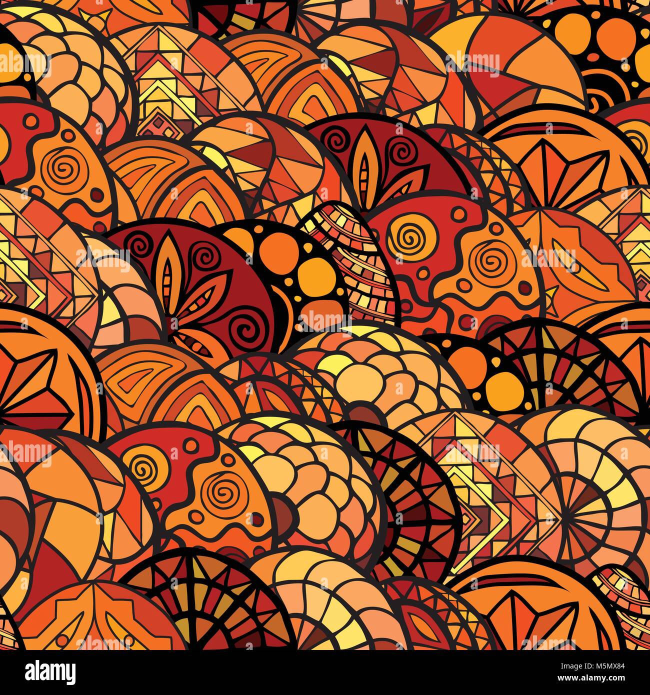 hand drawn vector ethnic seamless pattern Stock Vector Image & Art - Alamy