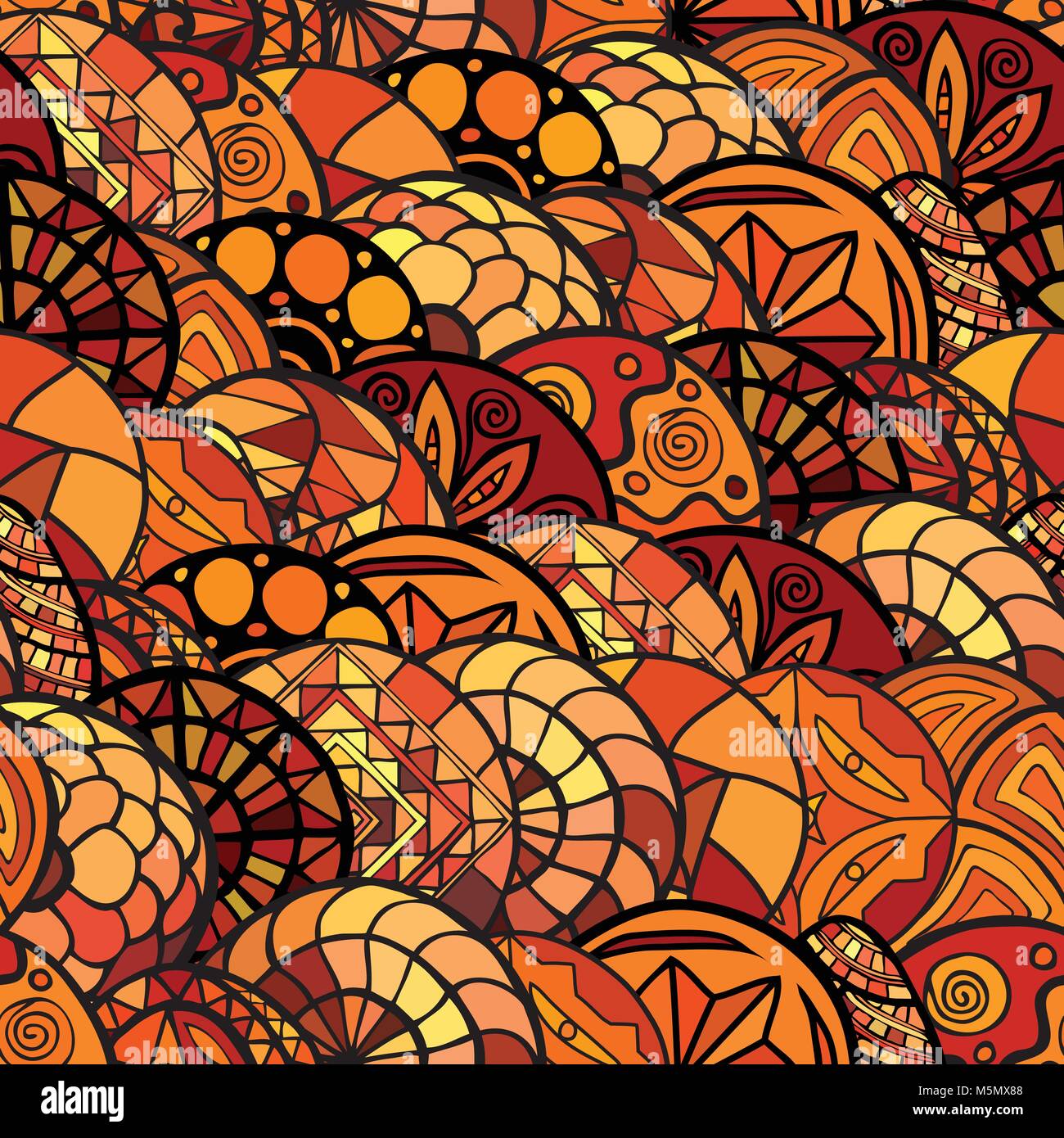 hand drawn vector ethnic seamless pattern Stock Vector Image & Art - Alamy