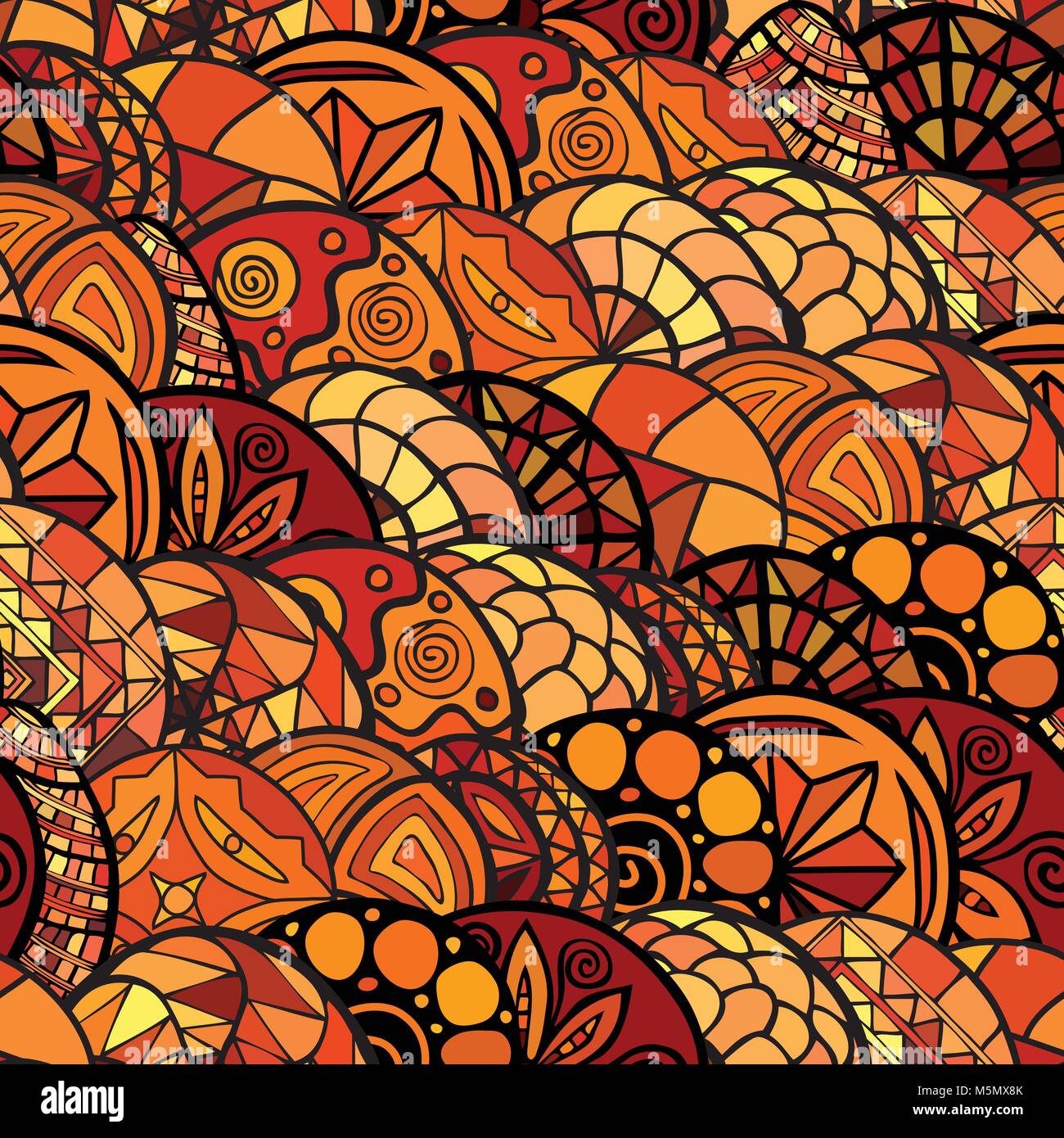 hand drawn vector ethnic seamless pattern Stock Vector Image & Art - Alamy