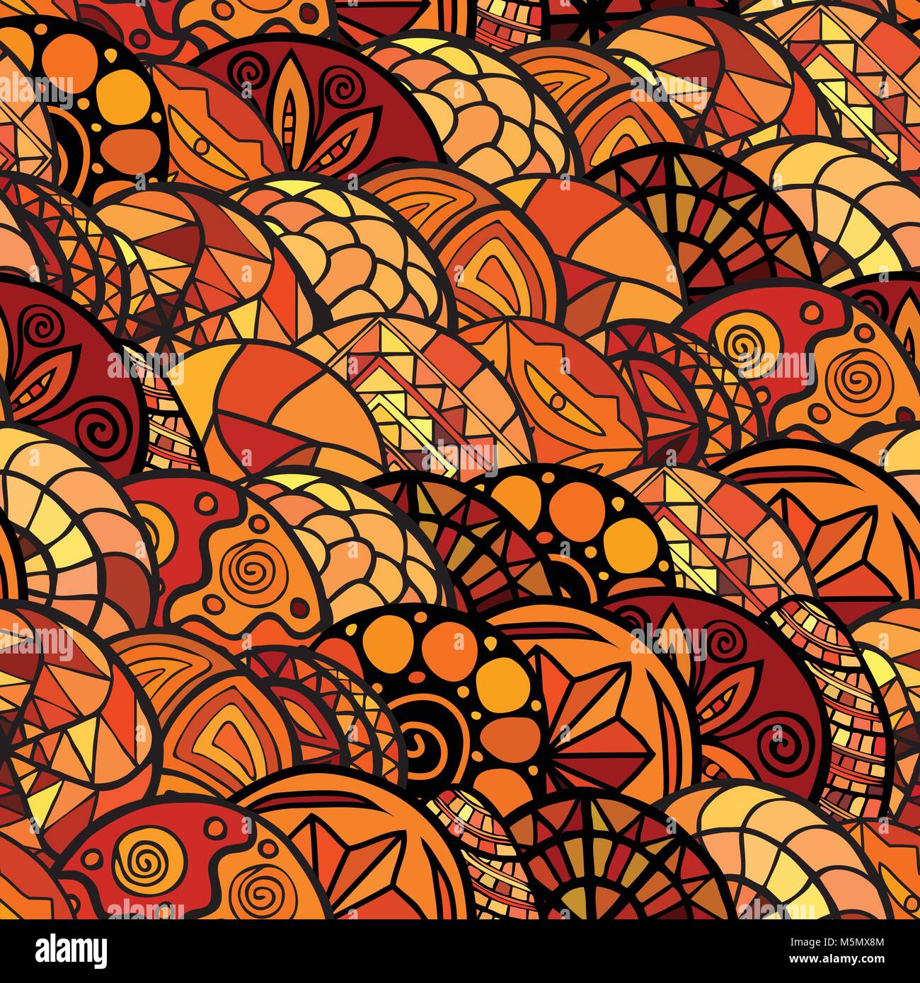 hand drawn vector ethnic seamless pattern Stock Vector Image & Art - Alamy