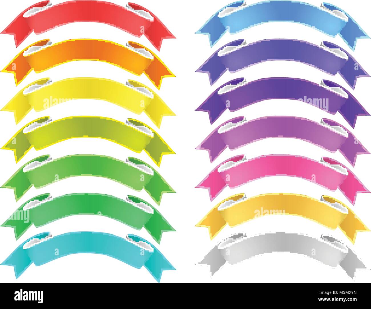 isolated vector colored satin ribbons set Stock Vector Image & Art - Alamy