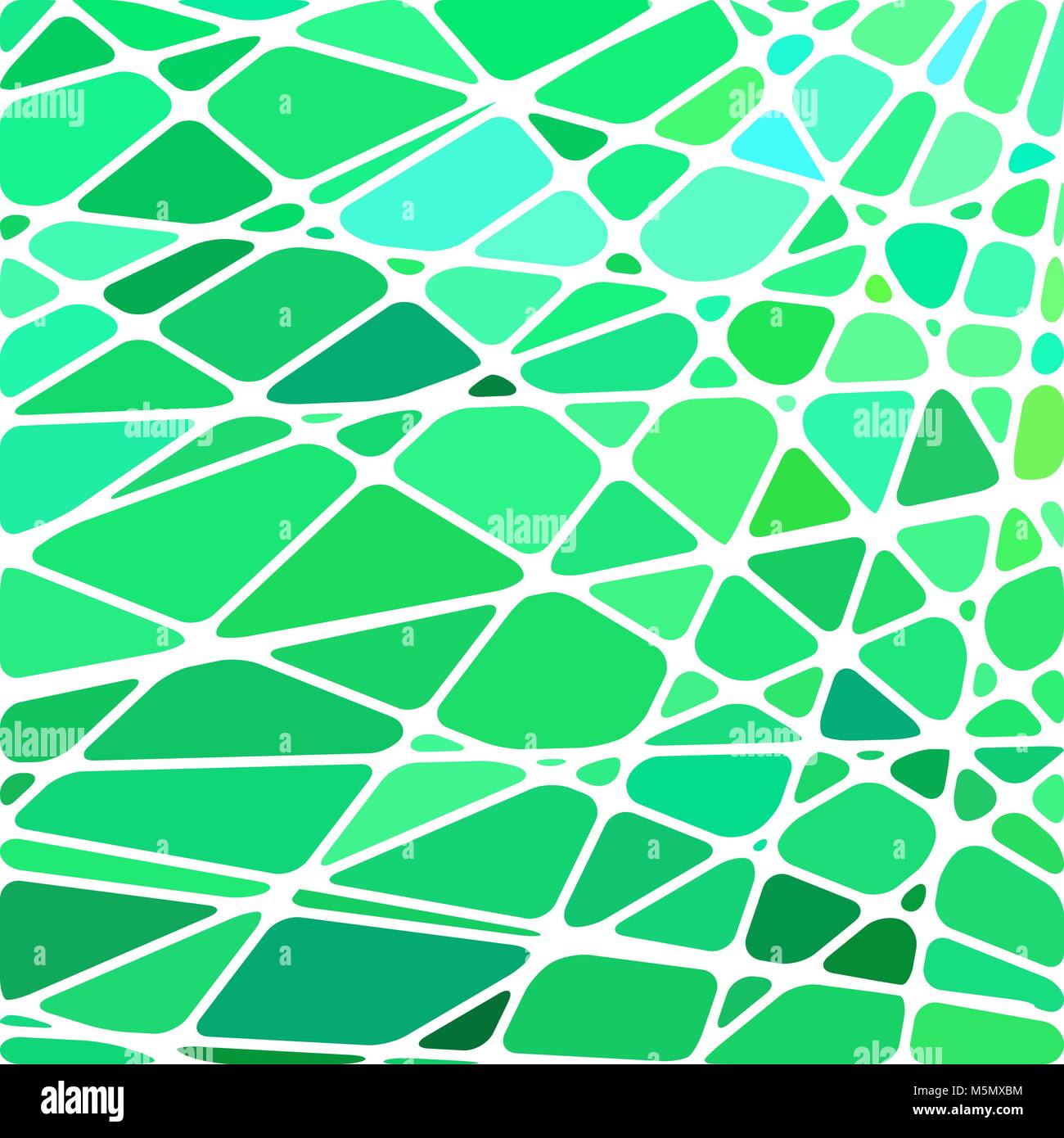 abstract vector stained-glass mosaic background - green and teal Stock ...