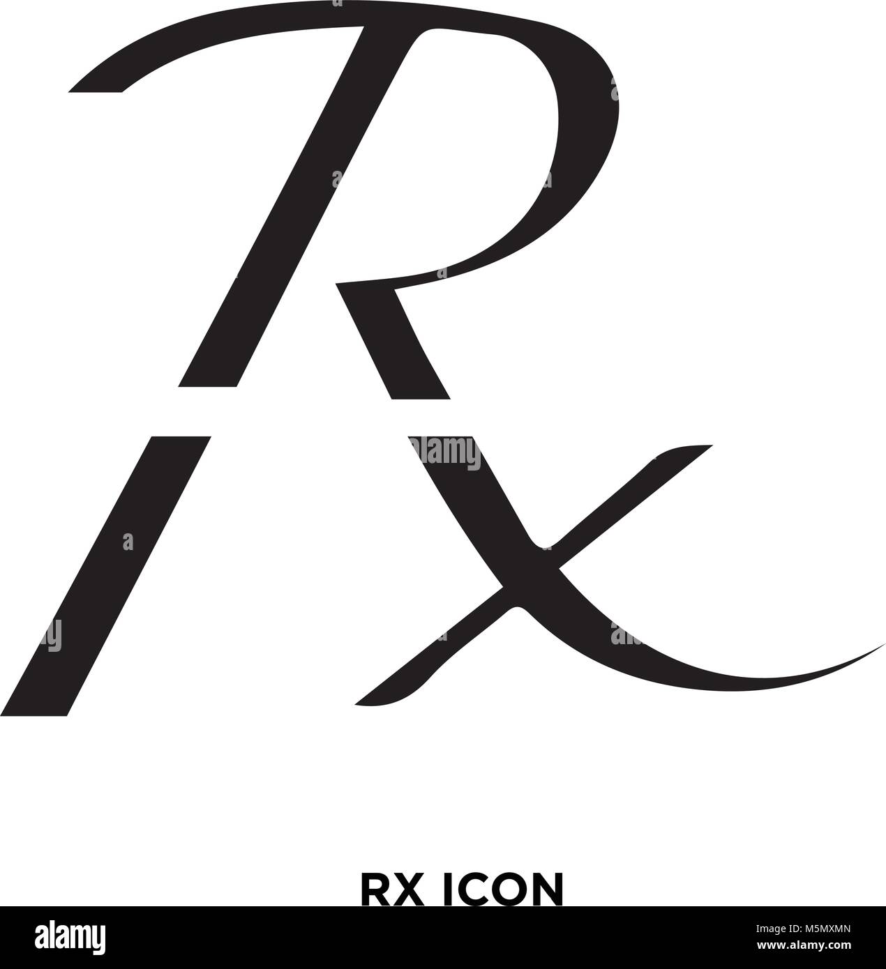Initial rx logo design rx logo design Royalty Free Vector