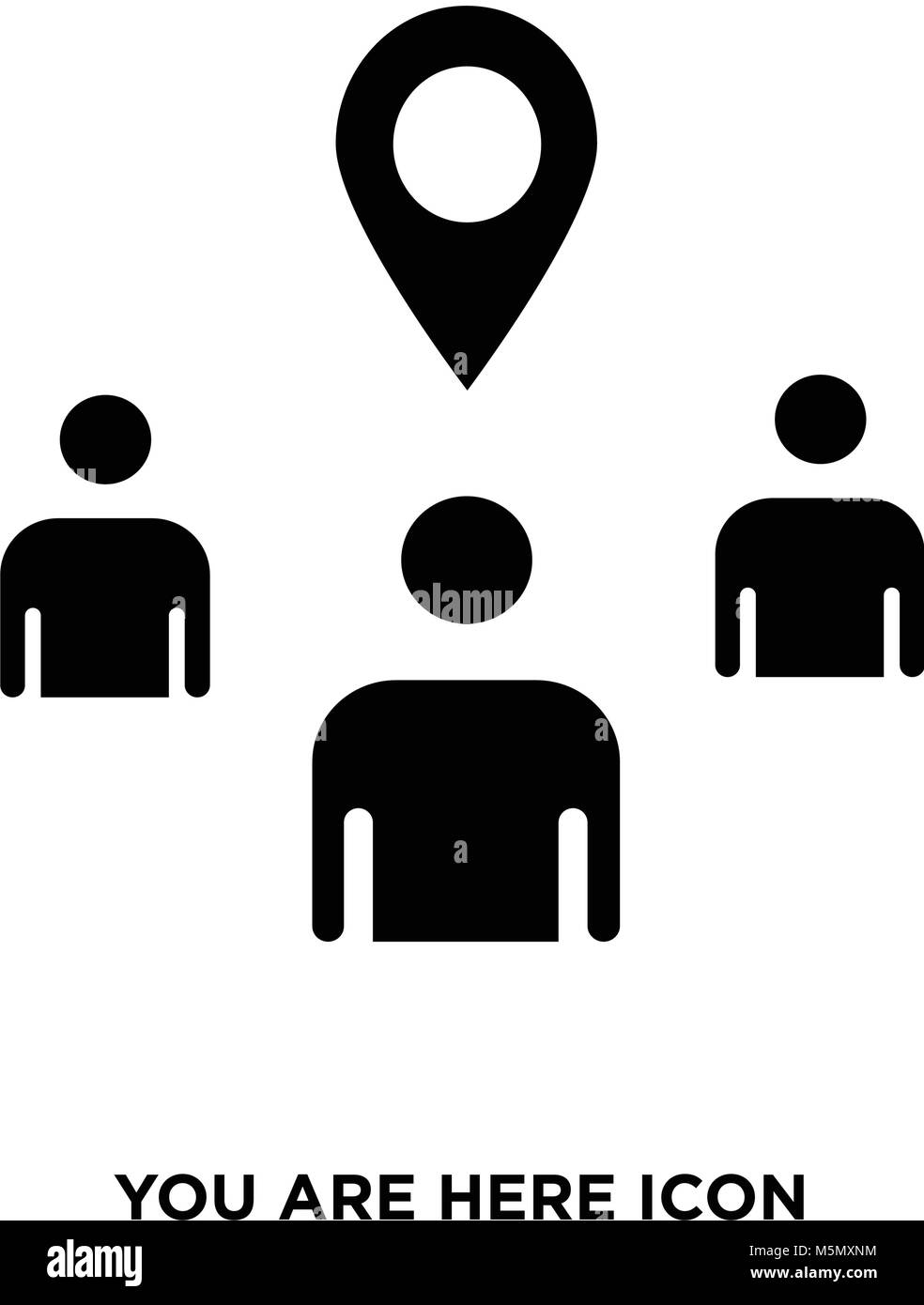 you are here icon Stock Vector Art & Illustration, Vector Image: 175636992 - Alamy