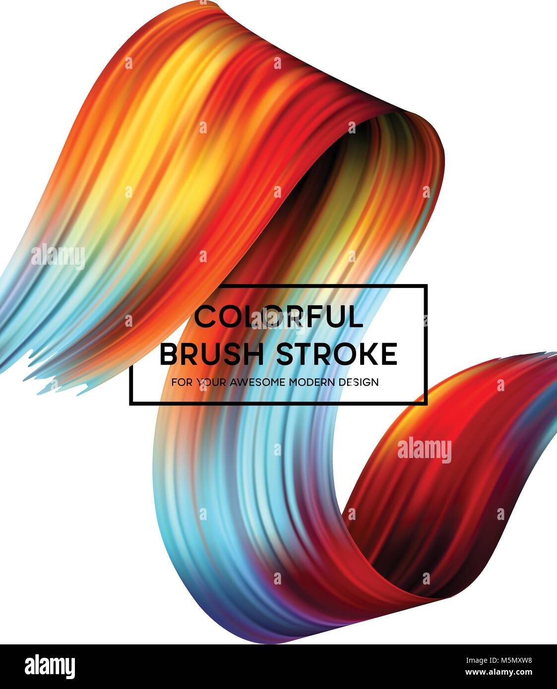 Bright Color Paint Stains for Modern Poster. Tranding design. Vector illustration Stock Vector