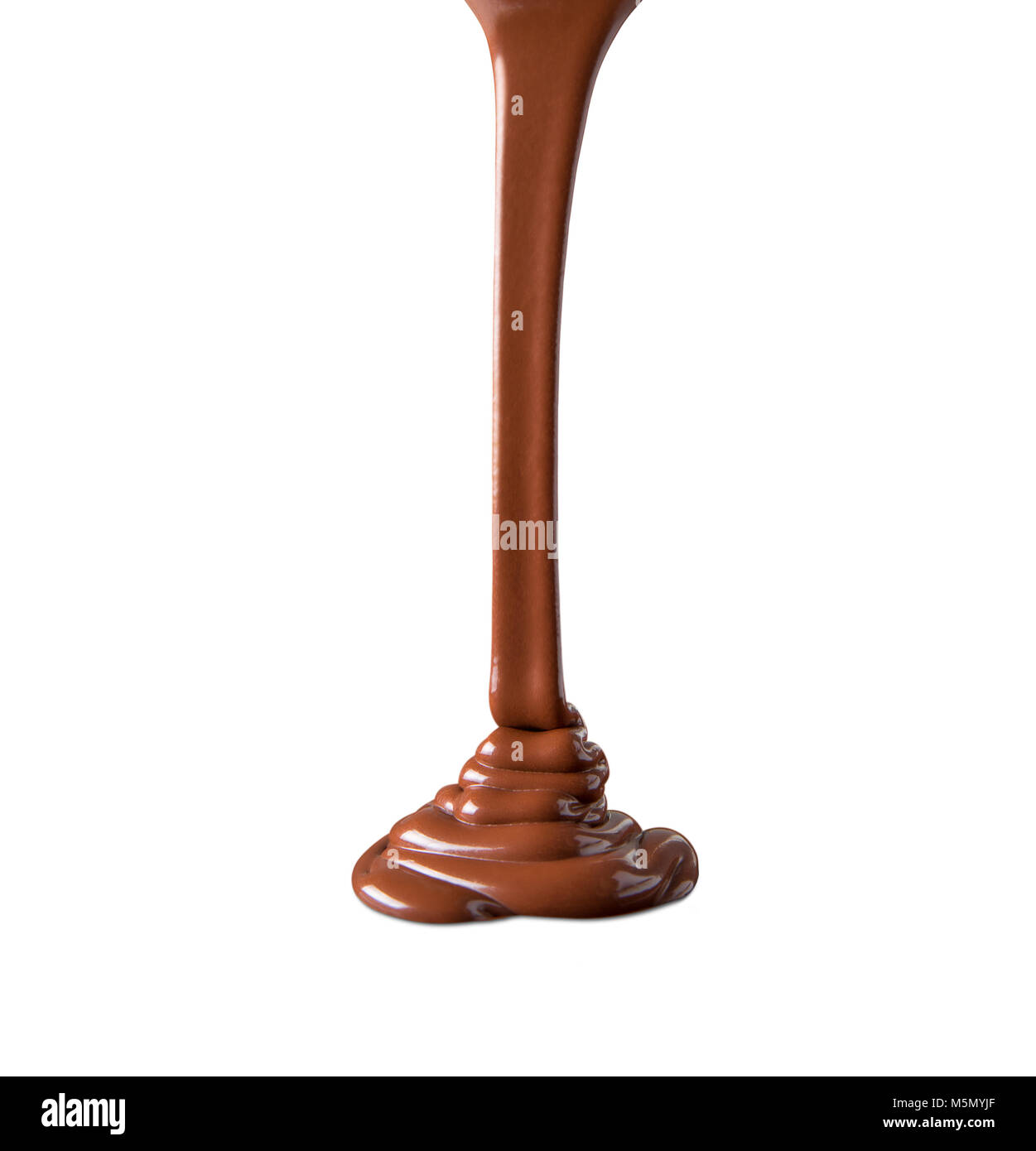 melt chocolate drop on white background Stock Photo Alamy