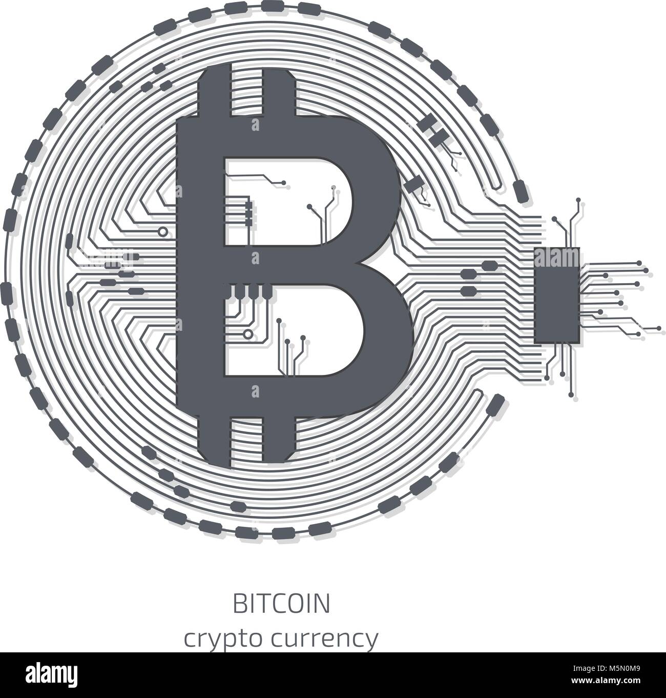 Bitcoin icon, vector sign, payment symbol, coin logo Stock Vector