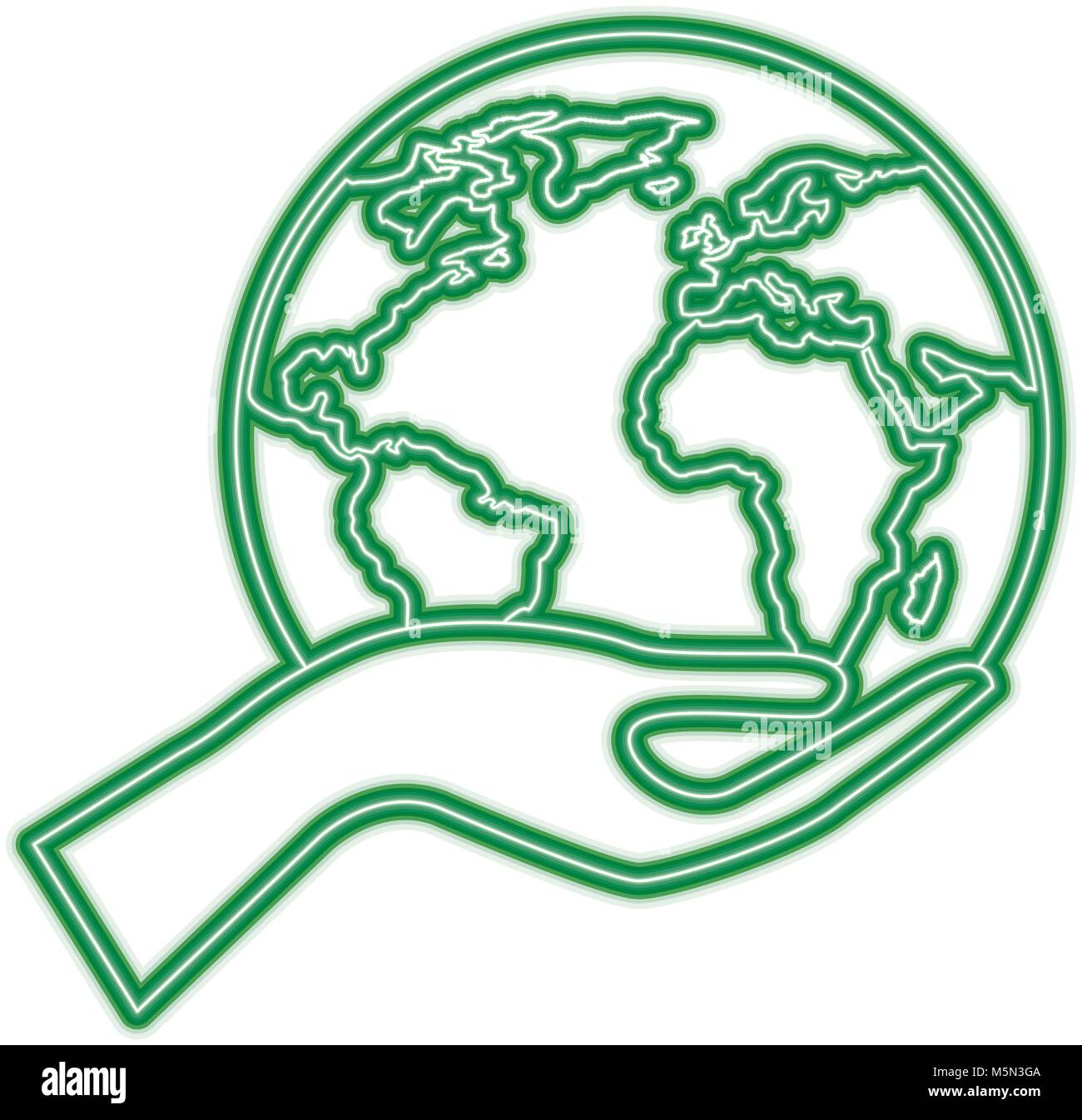 human hand holding earth globe world Stock Vector Image & Art - Alamy
