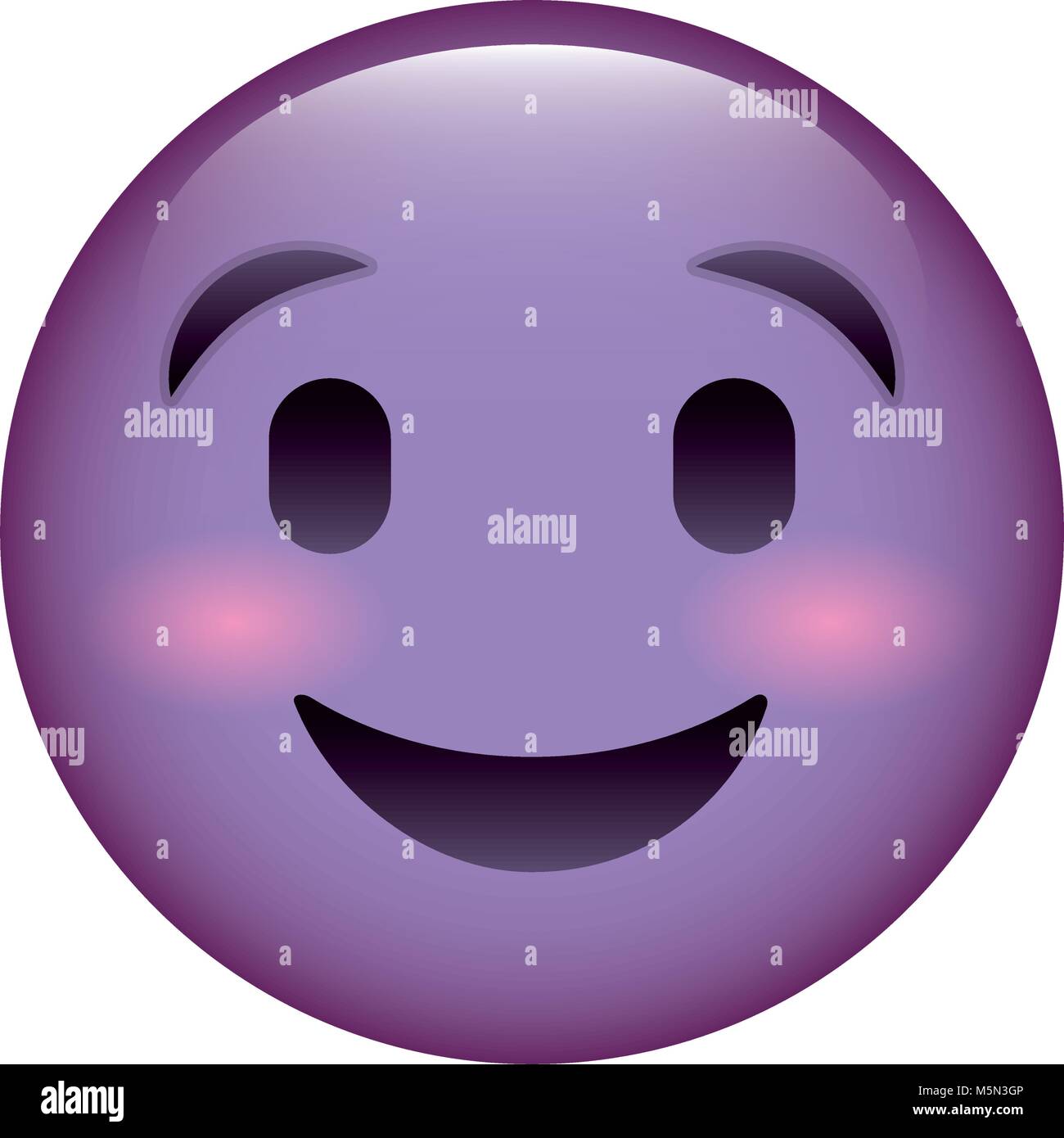 cute purple smile happy emoticon Stock Vector Image & Art Alamy