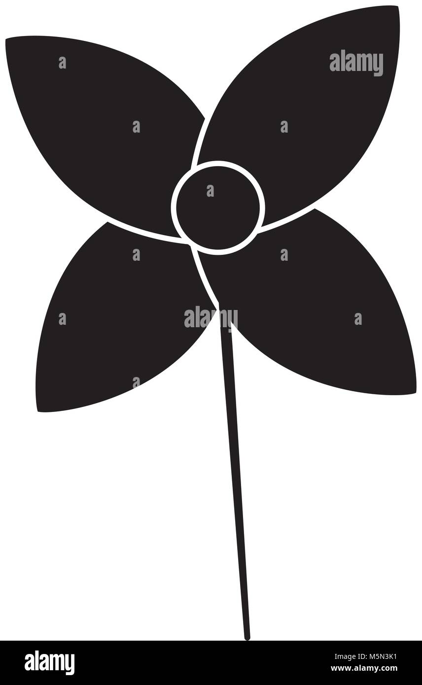 weather vane in a shape of flower decoration Stock Vector