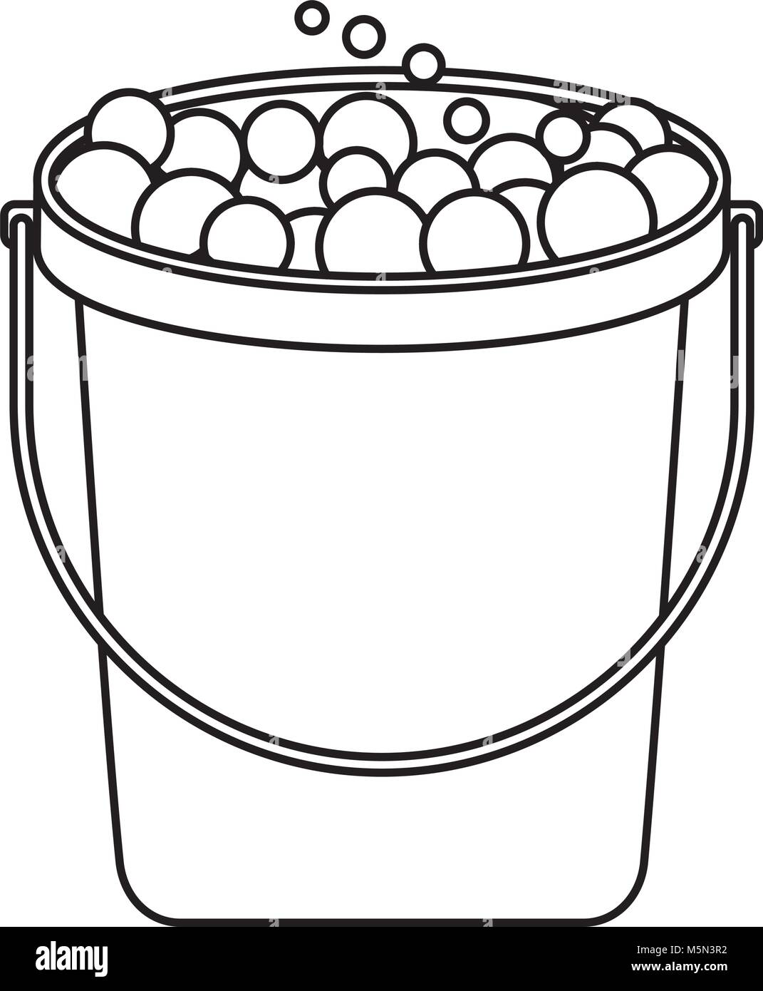 bucket with soap bubbles cleaning house Stock Vector Image & Art Alamy