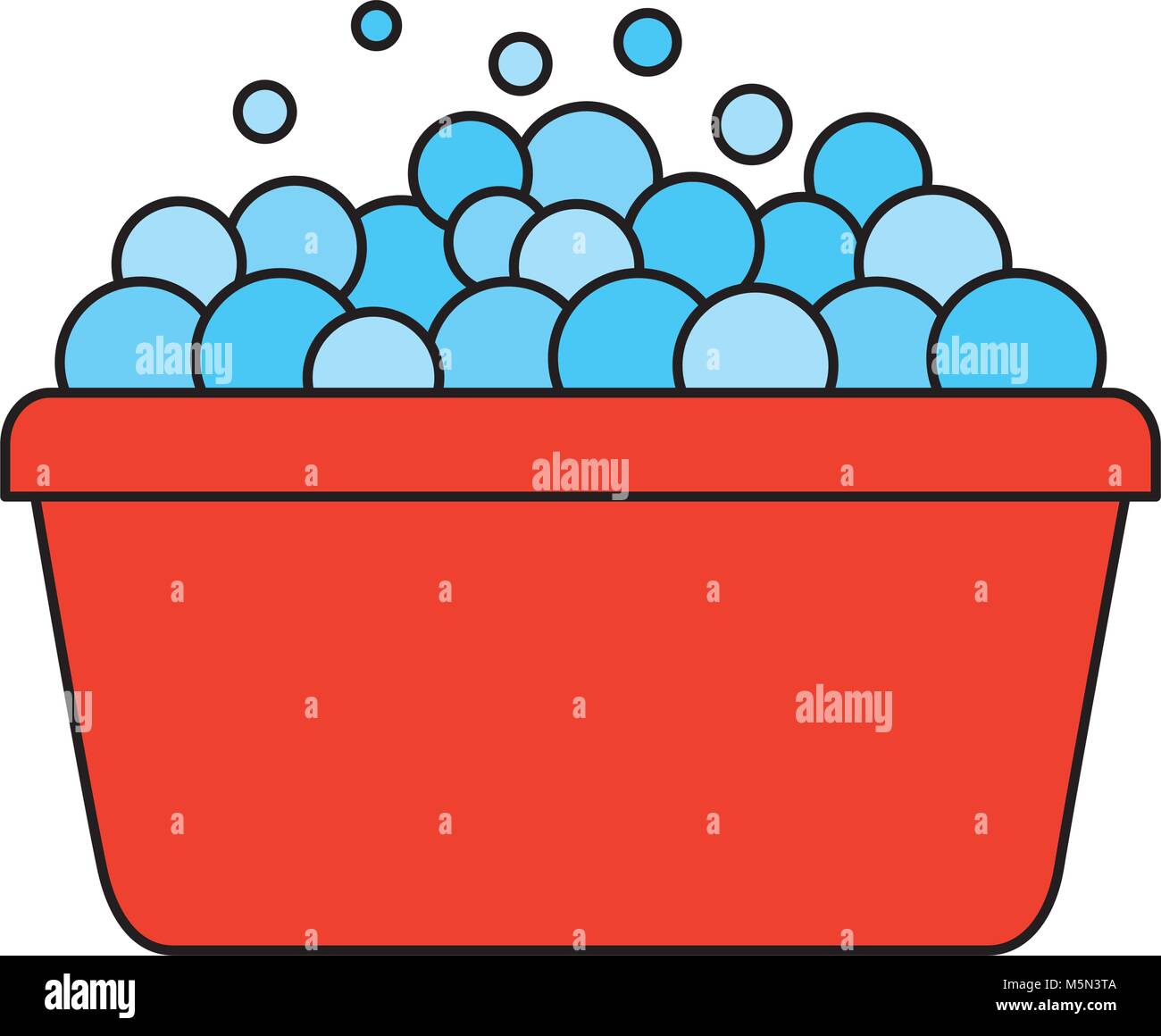 red bucket foam bubbles clean equipment Stock Vector Image & Art Alamy