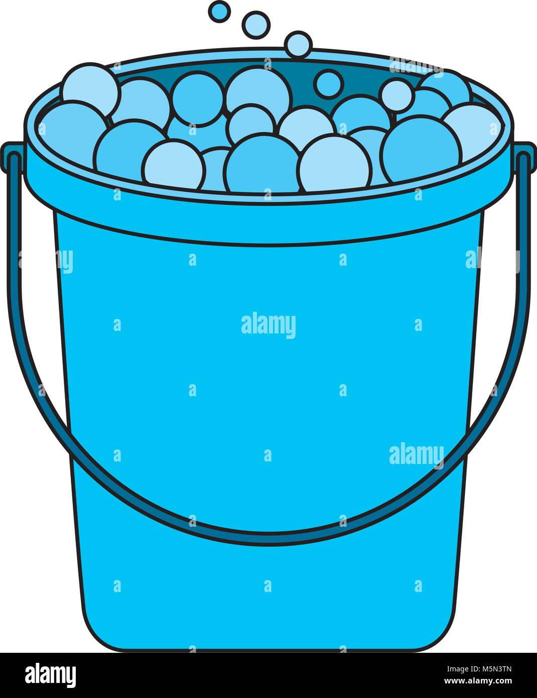 bucket with soap bubbles cleaning house Stock Vector Image & Art Alamy